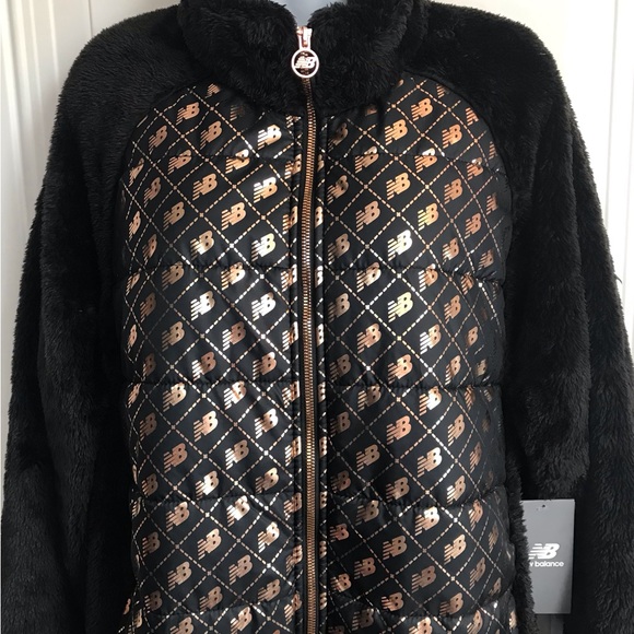 New Balance Black and Gold Women's Jacket - Picture 3 of 15